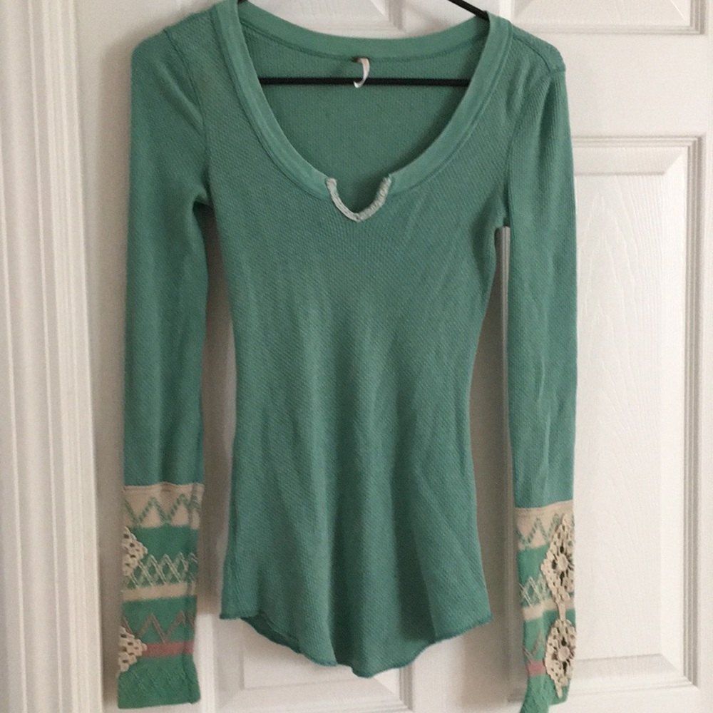 Free People Mint Kombucha Cuff Thermal